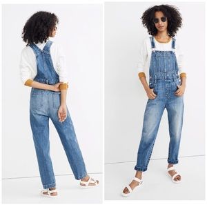 Madewell denim straight leg overall hickory wash S